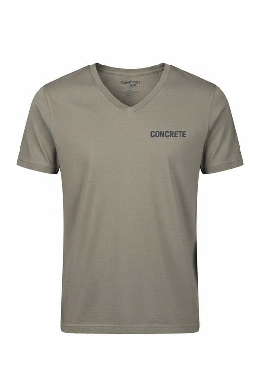Concrete Worker V-Neck Comfort Colors T-Shirt - Concrete Proof I Work Harder